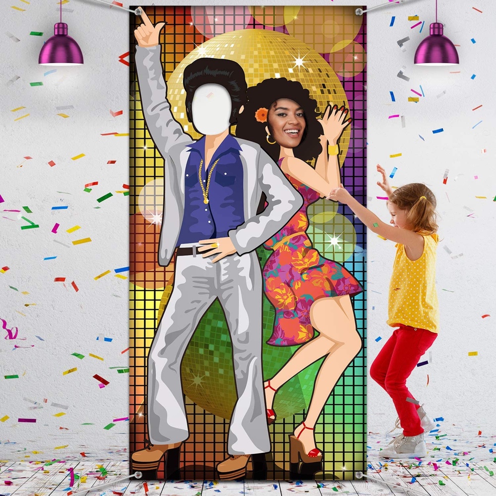 Disco Inferno Themed Party Decorations - Supplies - Ideas - Inspirations - Photo Props