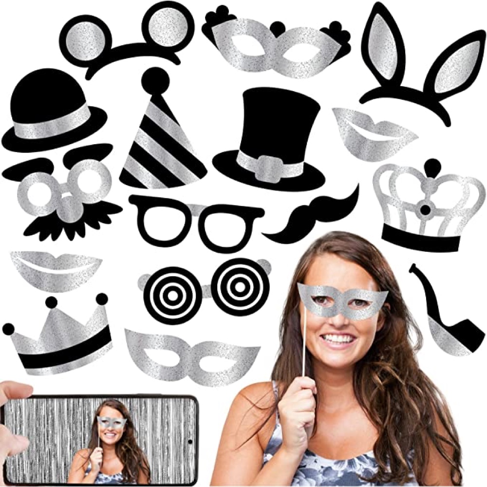Black and White Formal Themed Party - Ideas - Inspiration - Decorations - Supplies - Birthday - Formal - Photo Props