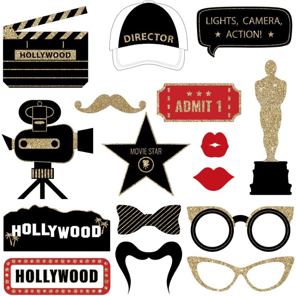 Hollywood Glamour Themed Party Decorations - Supplies - Ideas - Inspiration - Movie Photo Props