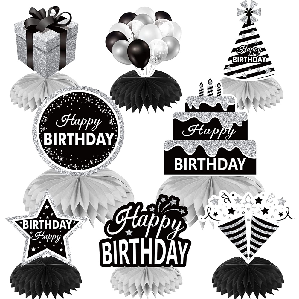 Black and White Formal Themed Party - Ideas - Inspiration - Decorations - Supplies - Birthday - Formal - Table Centerpieces