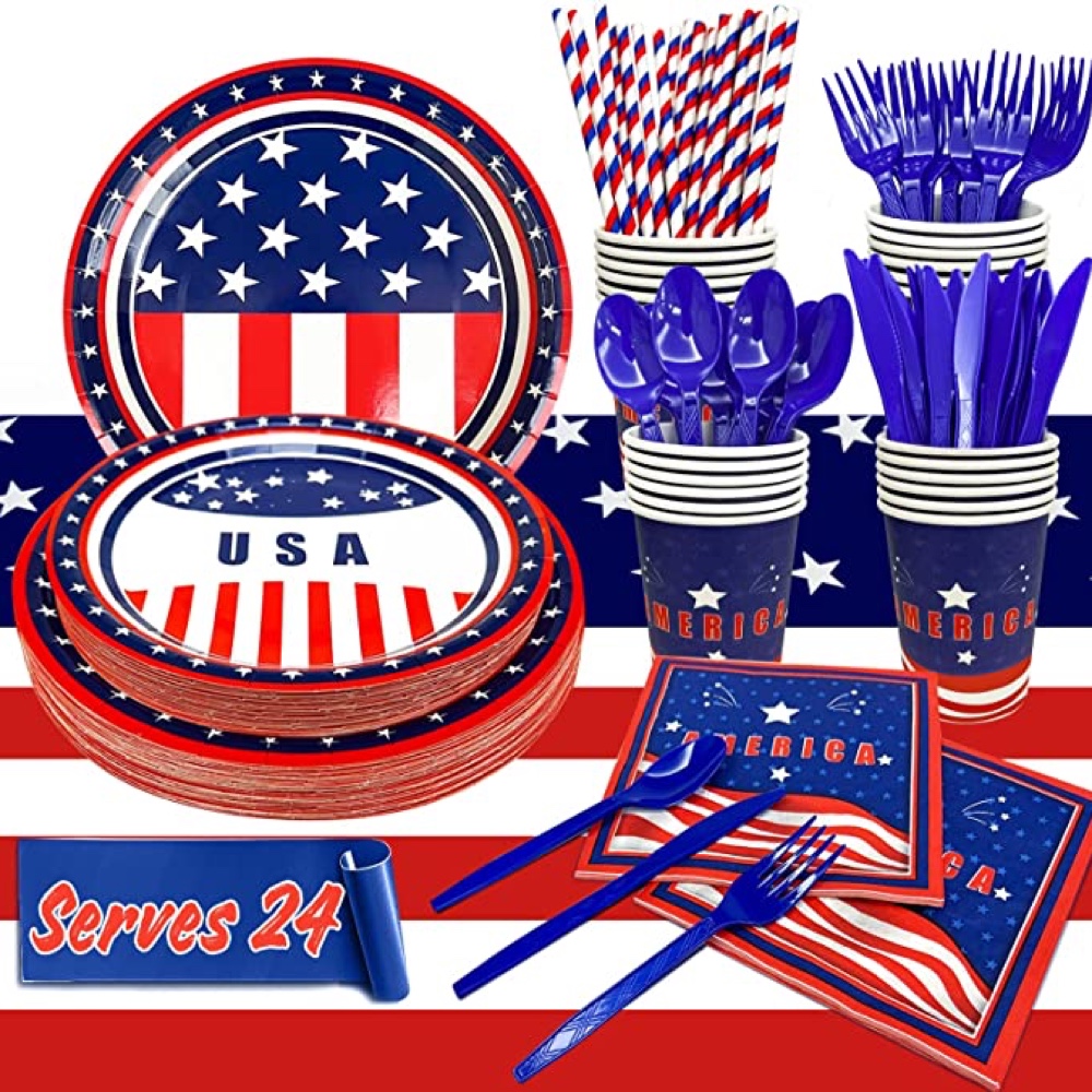 Memorial Day Themed Party - Party Decorations and Supplies - Ideas - Patriotic Tablecloth