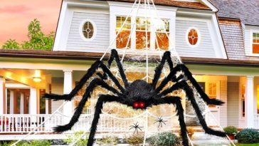 Bswalf Large Spider Web - 9 Best Spooky Halloween Party Decorations from Amazon