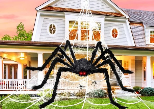 Bswalf Large Spider Web - 9 Best Spooky Halloween Party Decorations from Amazon