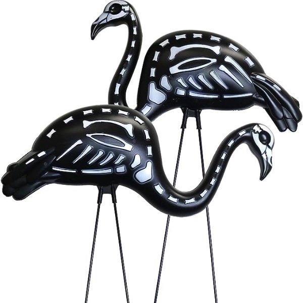GiftExpress Black Flamingo Skeleton - 9 Best Spooky Halloween Party Decorations from Amazon